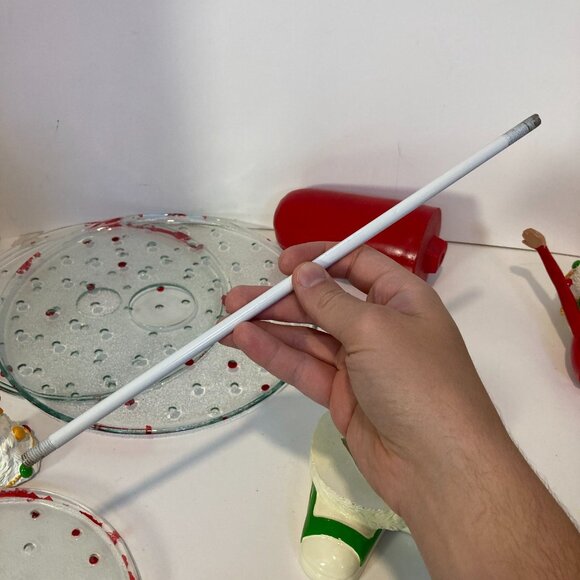 Vintage Holiday 3 Tier Serving Stray Grandma Christmas Tree Ceramic Glass Unique - Picture 16 of 16